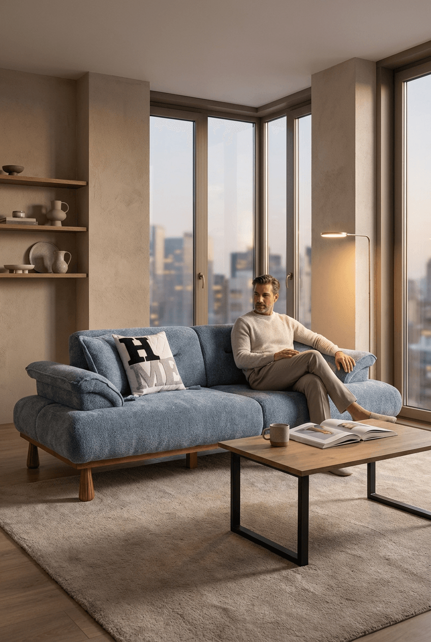 Prada Mekanizmalı Üçlü Koltuk Turkuaz